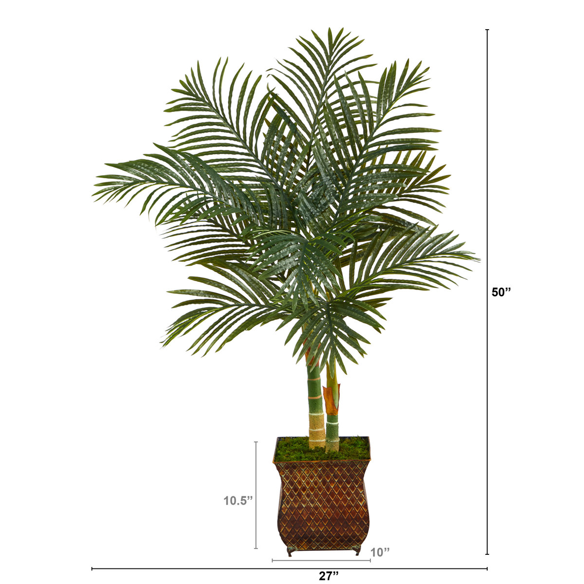 Primrue 50" Artificial Palm Tree in Planter Wayfair
